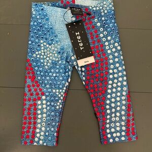 Terez girls size large red white and blue biker shorts. NWT